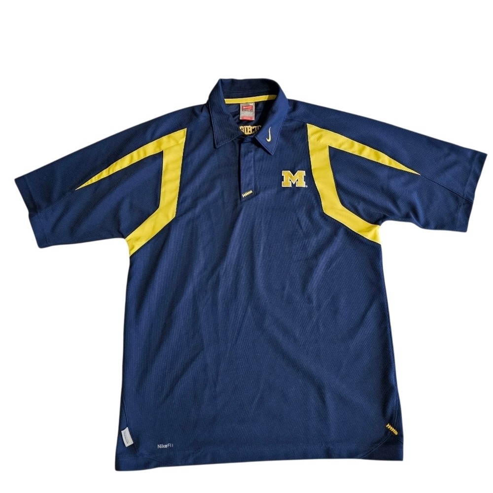 Vintage Y2k Nike Michigan Polo Shirt